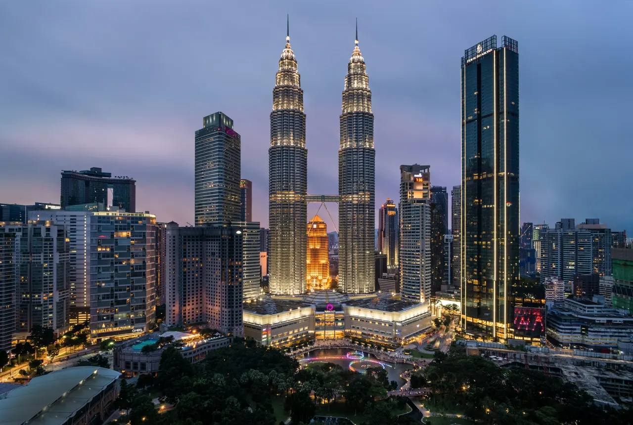 Sunset view from Trader's Hotel towards KLCC