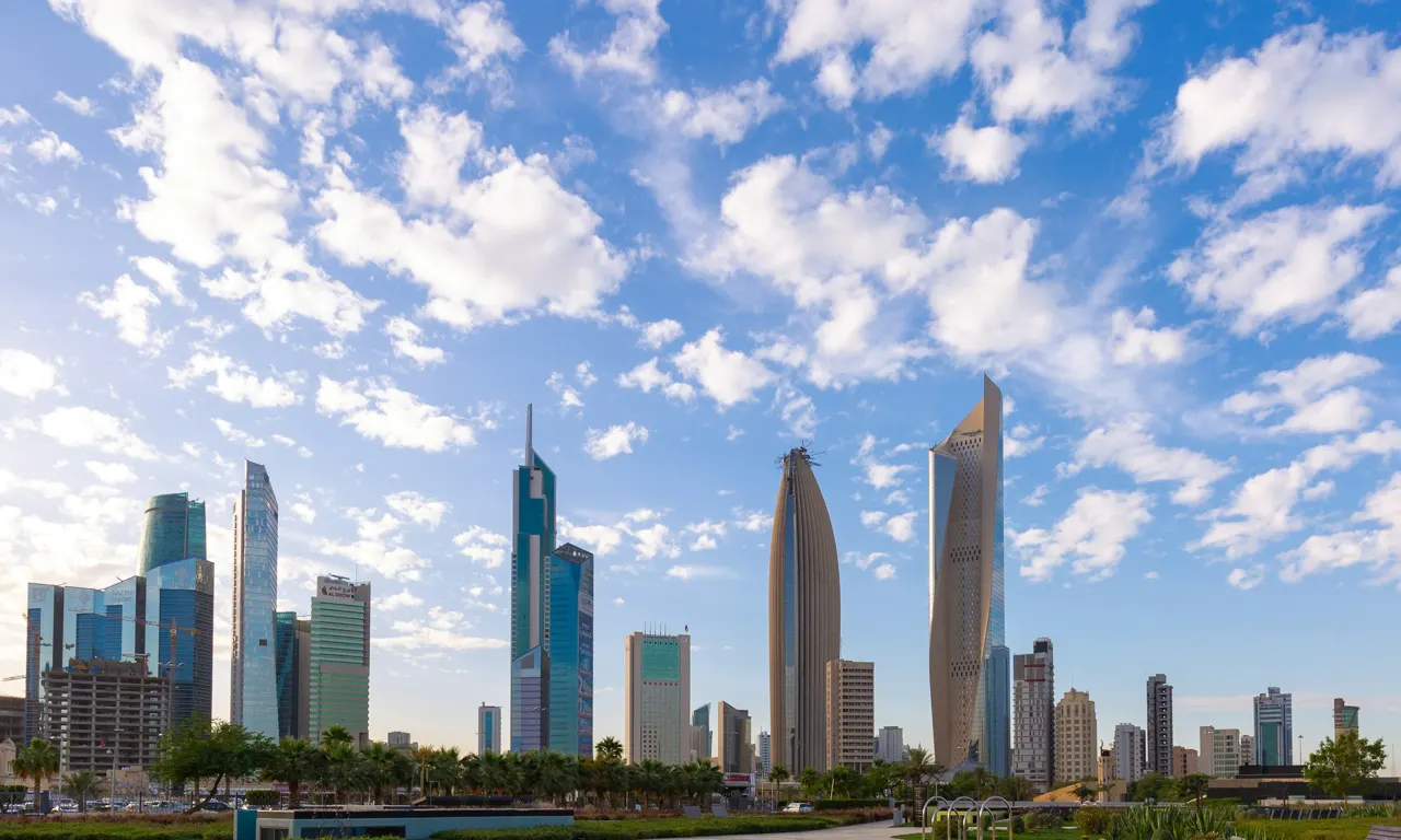 Kuwait City in cloudy day