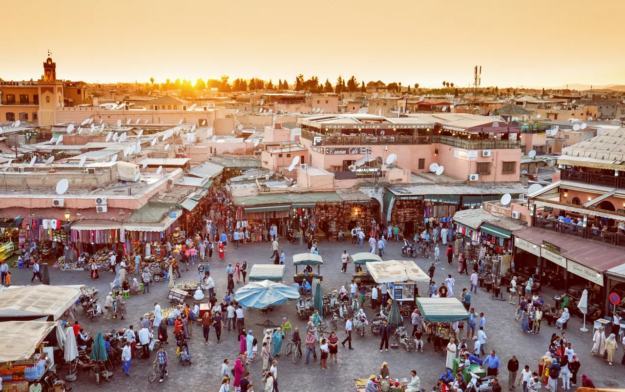 Marrakech biggest market in Morocco
