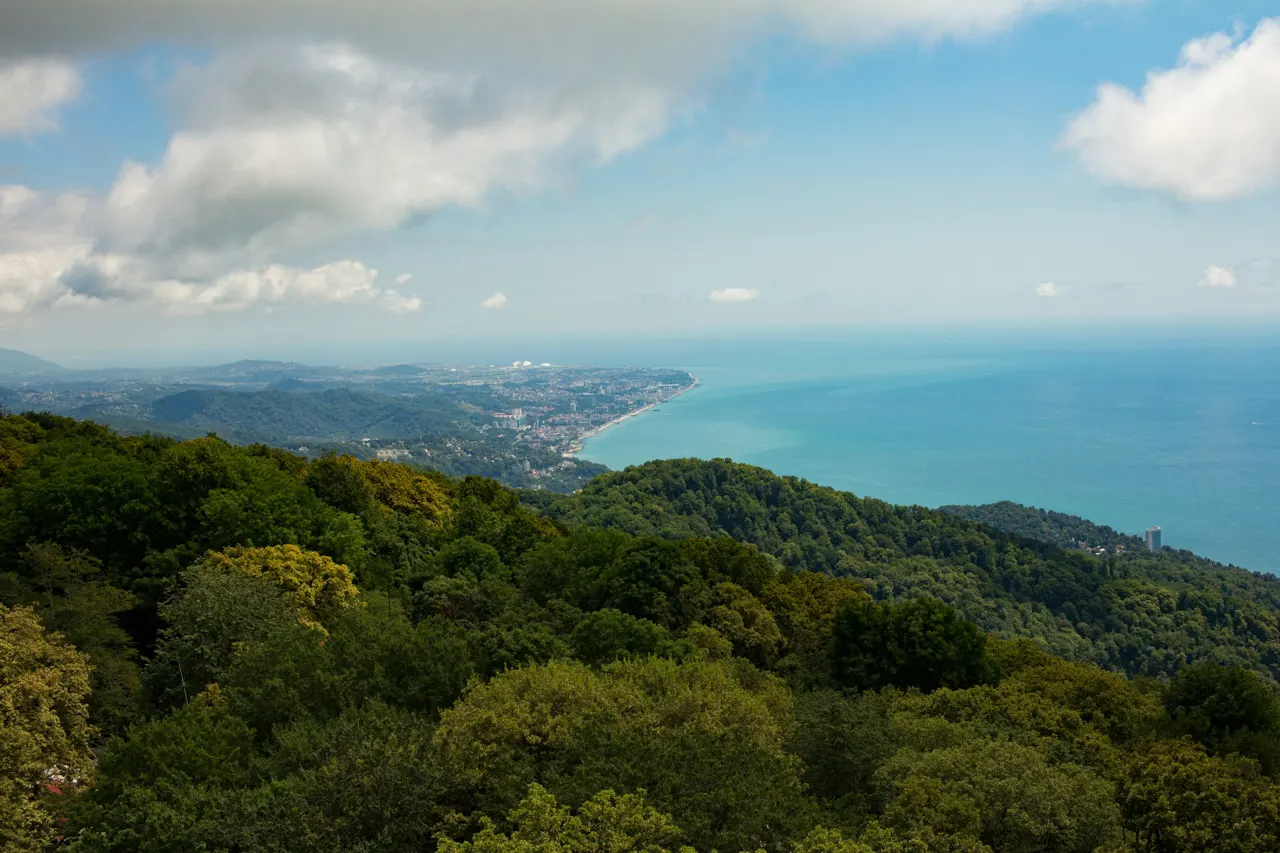 view of sochi from mount akhun
