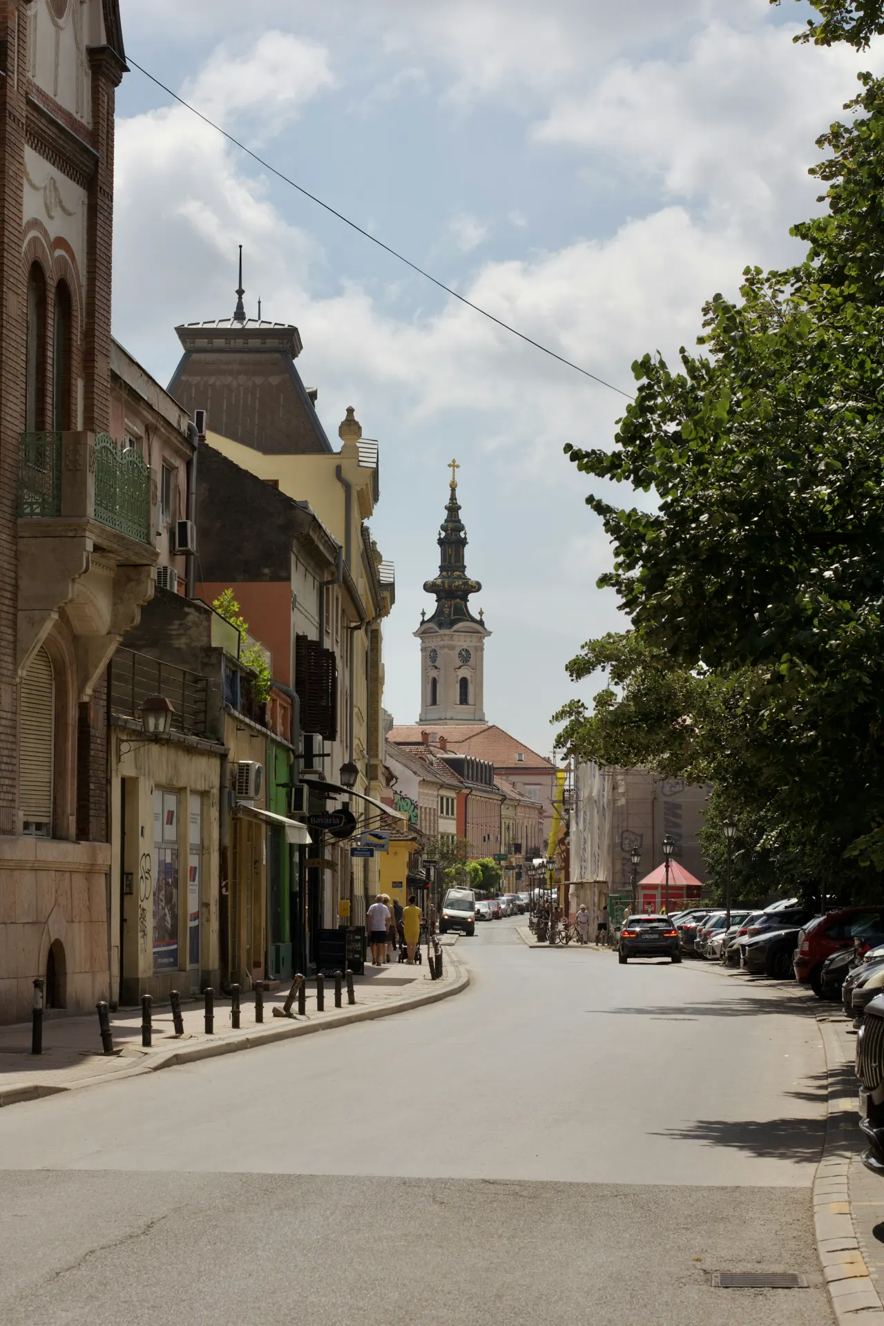 Streets of old town in Novi Sad