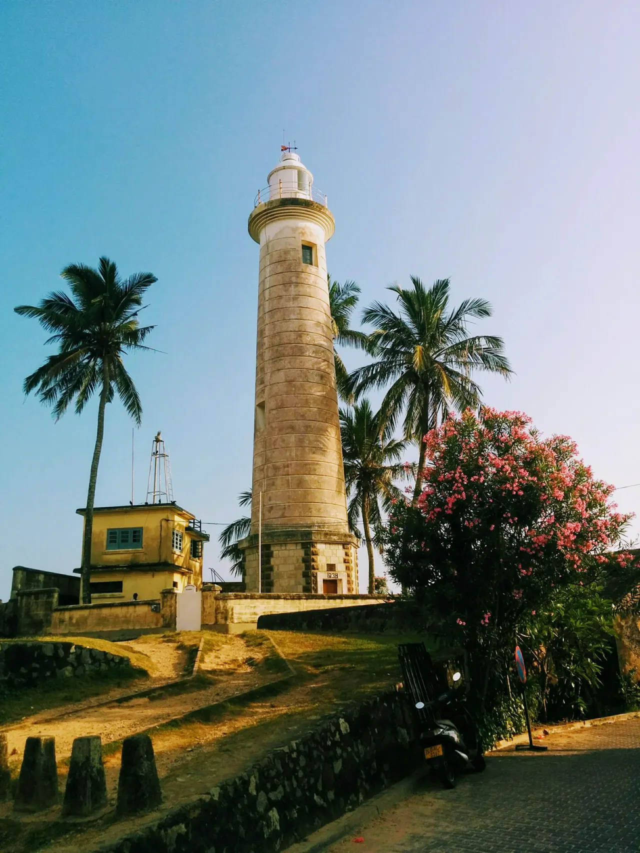 The light tower of Galle, built by the Dutch during the colonial age, in Mirissa, Sri Lanka