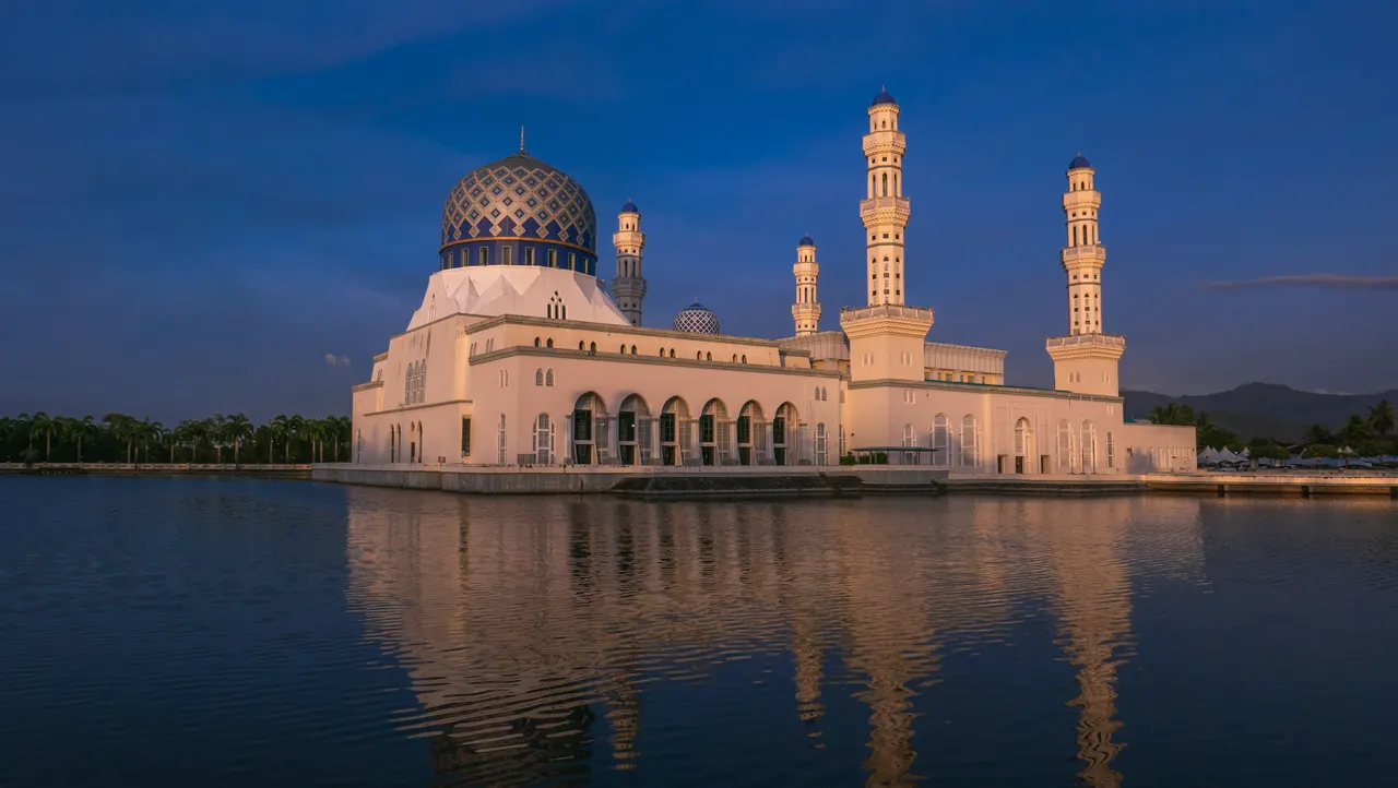 mosque sunset 