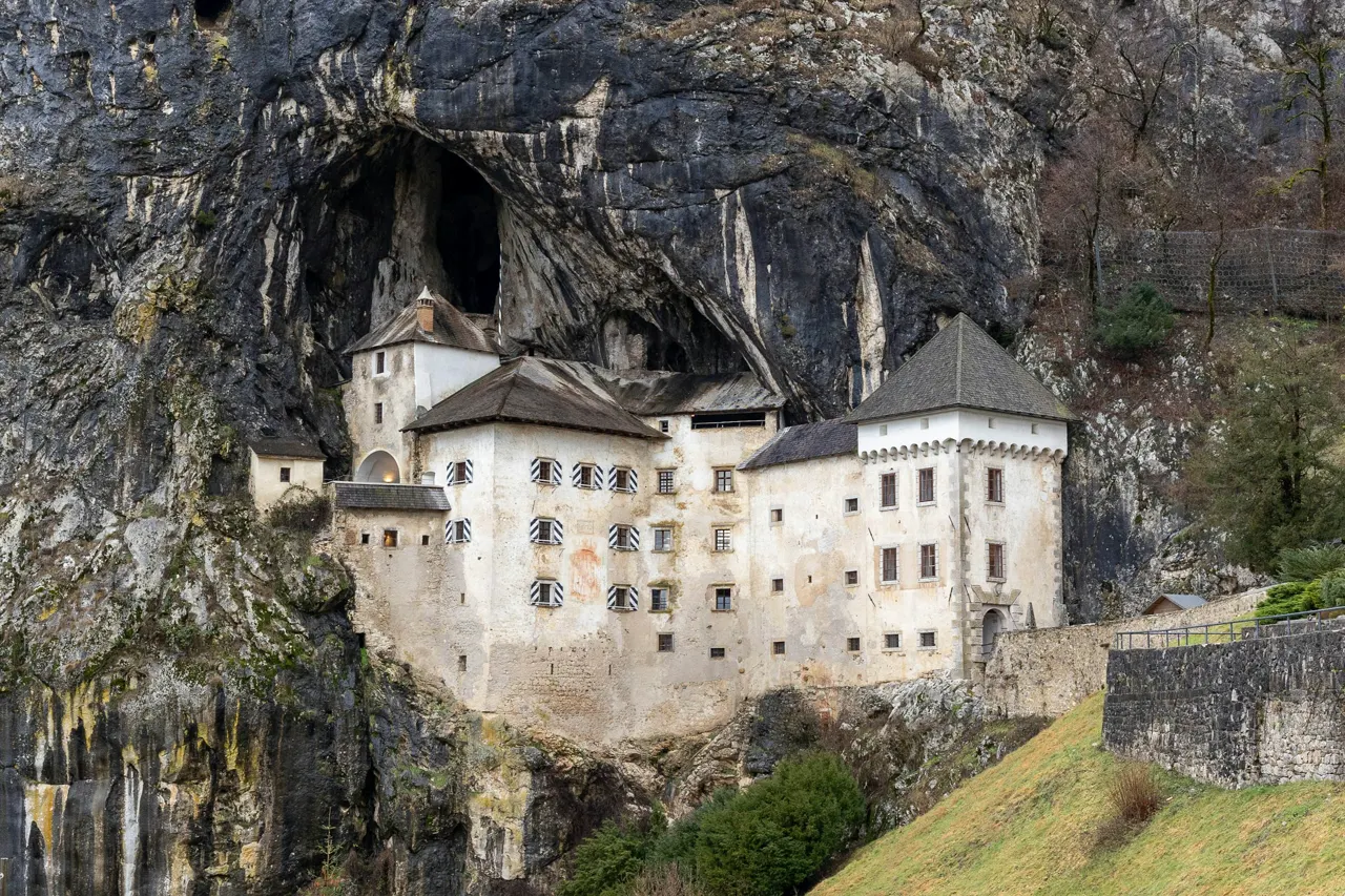 The castle of Predjama in Slovenia