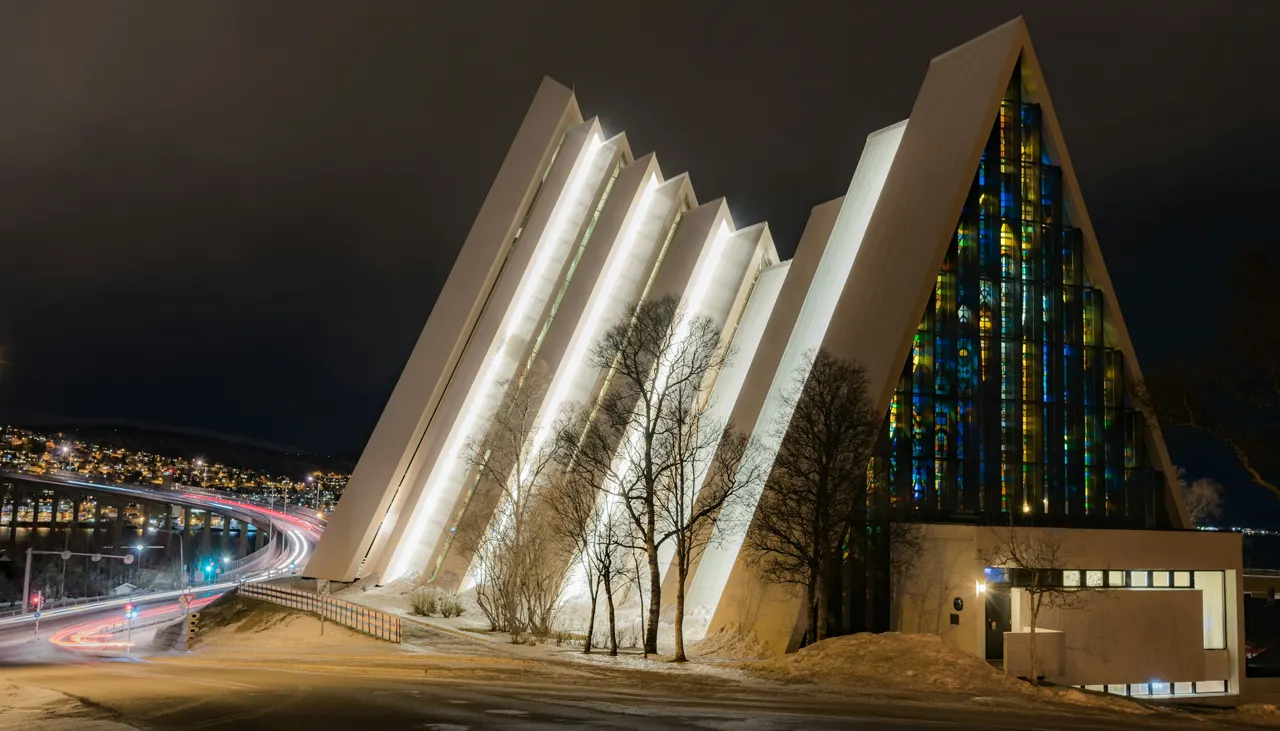 Tromsdalen Church, also known as Ishavskatedralen (The Arctic Cathedral)