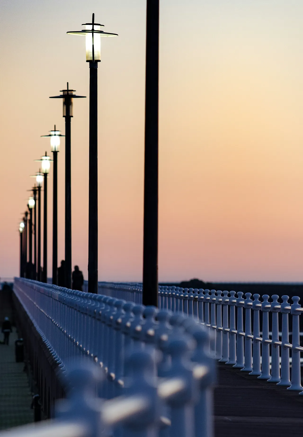 Lamps and railings at St