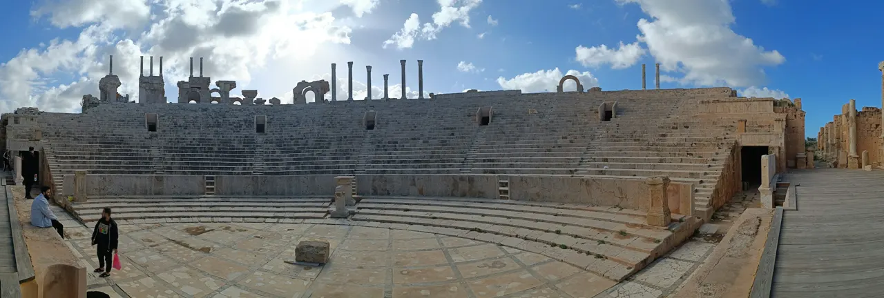 The Theater of Leptis Magna in Libya 🇱🇾 The photos was shot with Xiaomi 11t with panorama camera mode