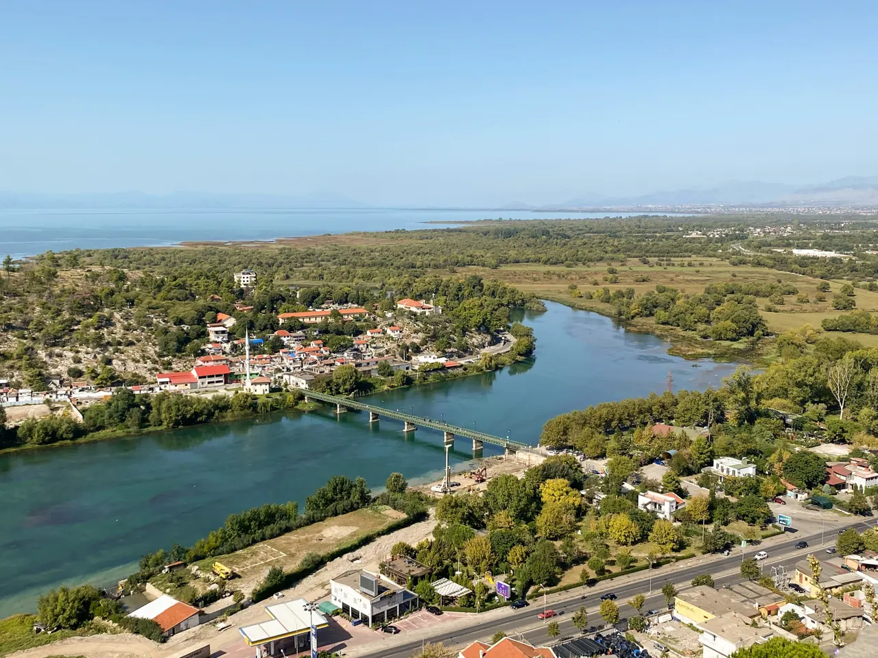 The Buna River and Shkodra Lake seen from Rozafa Castle
