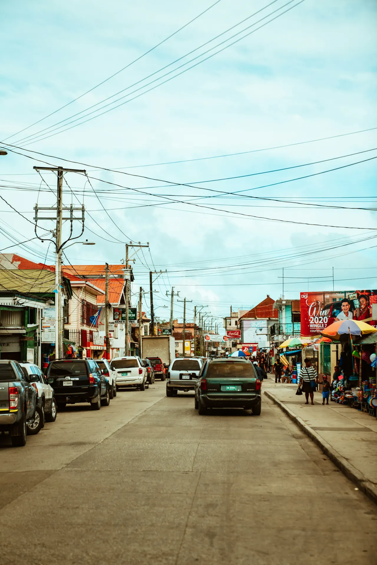 Downtown street in Belize City