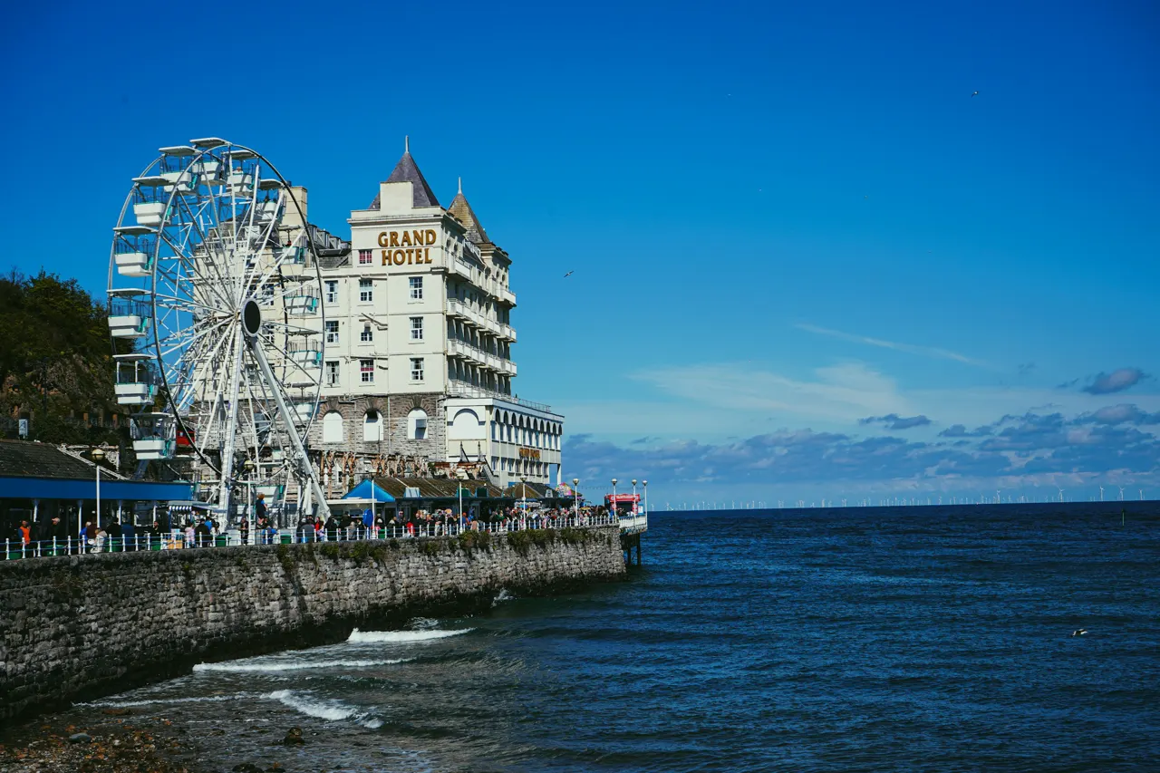 Llandudno Pier on a sunny spring day in April 2024