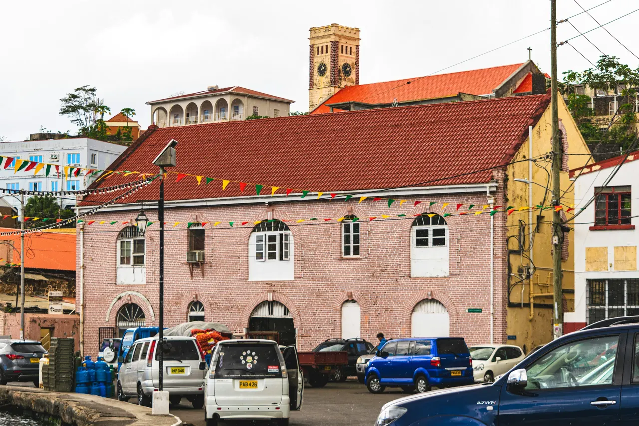 Wharf Brick Building along the Carenage St George's Grenada 