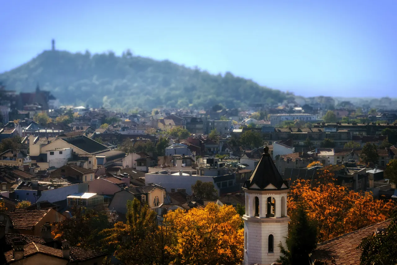 Scenic village in Fall