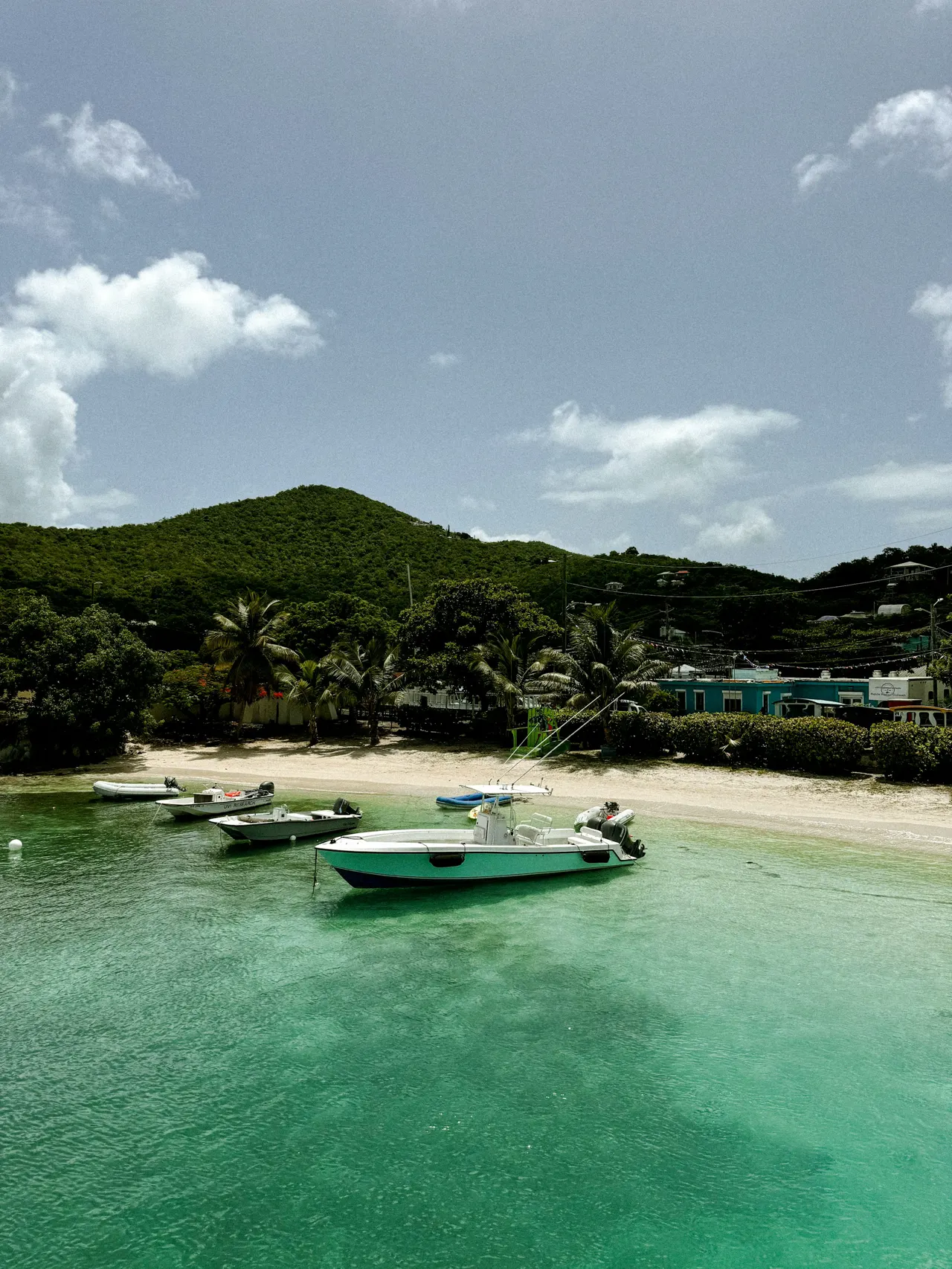 The US Virgin Islands have the most pristine beaches, this beach was next to a Ferry Terminal!