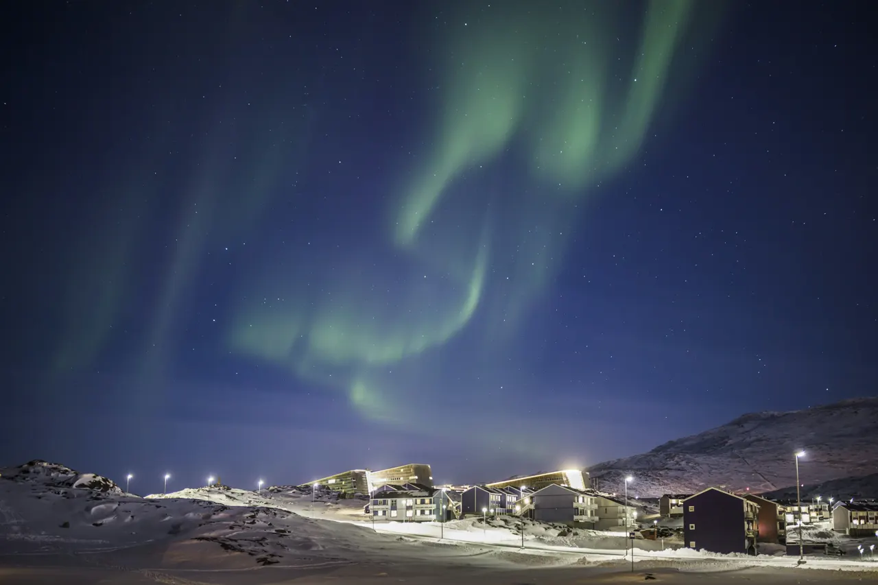 Northern lights above Nuuk