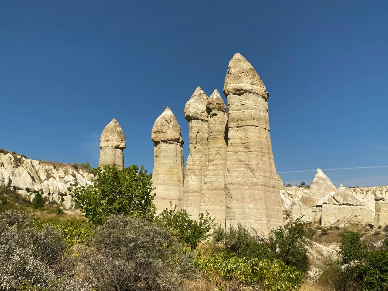 Rock formations in Love Valley, Cappadocia, Turkey