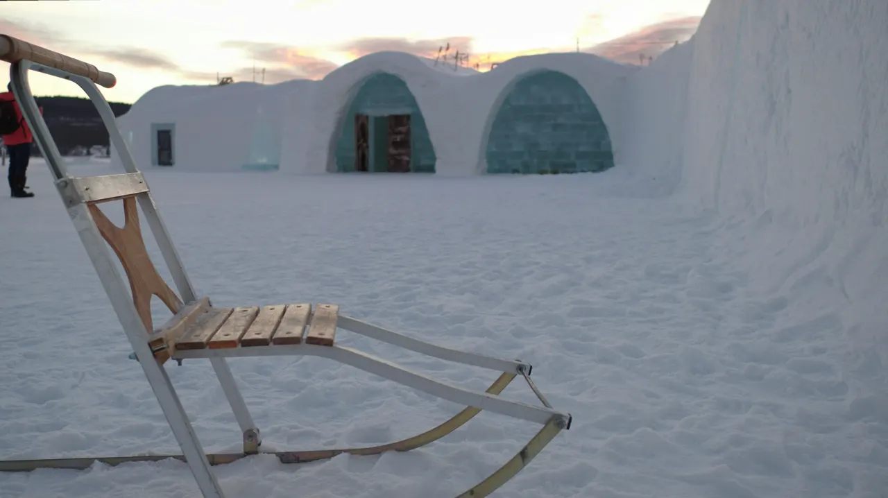 Vacationing in the famous Ice Hotel in Kiruna, Sweden