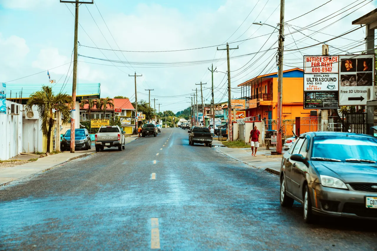 Downtown street of San Ignacio