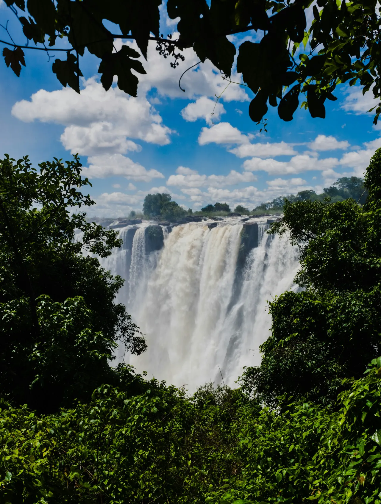 The Livingstone Falls in Livingstone, Zambia in Africa