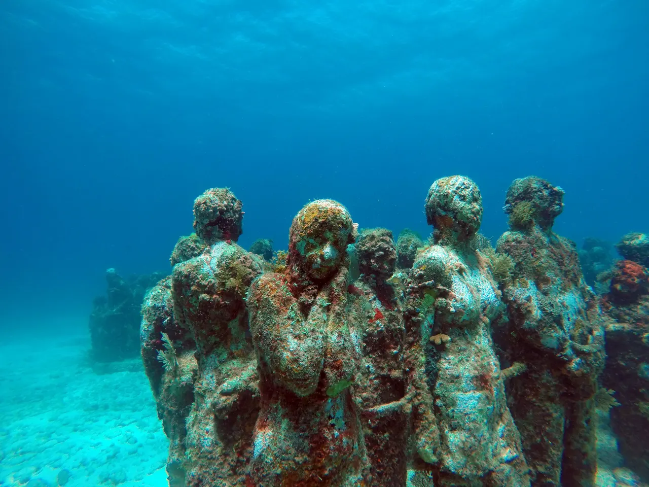 A sculpture of from the underwater museum