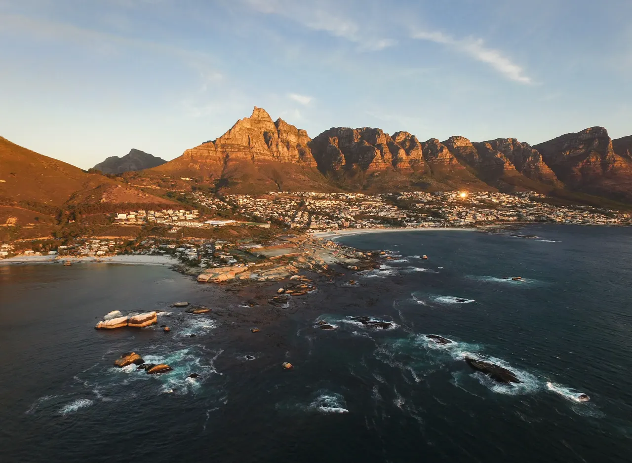 A drone view of my past Sunday’s sunset on Clifton 4th Beach, Cape Town, South Africa