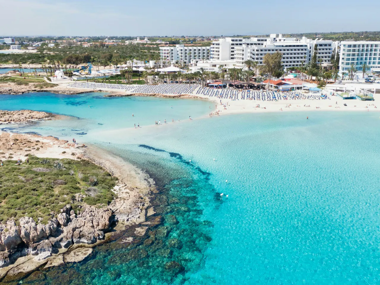 The captivating coast of Nissi beach in Ayia Napa, Cyprus