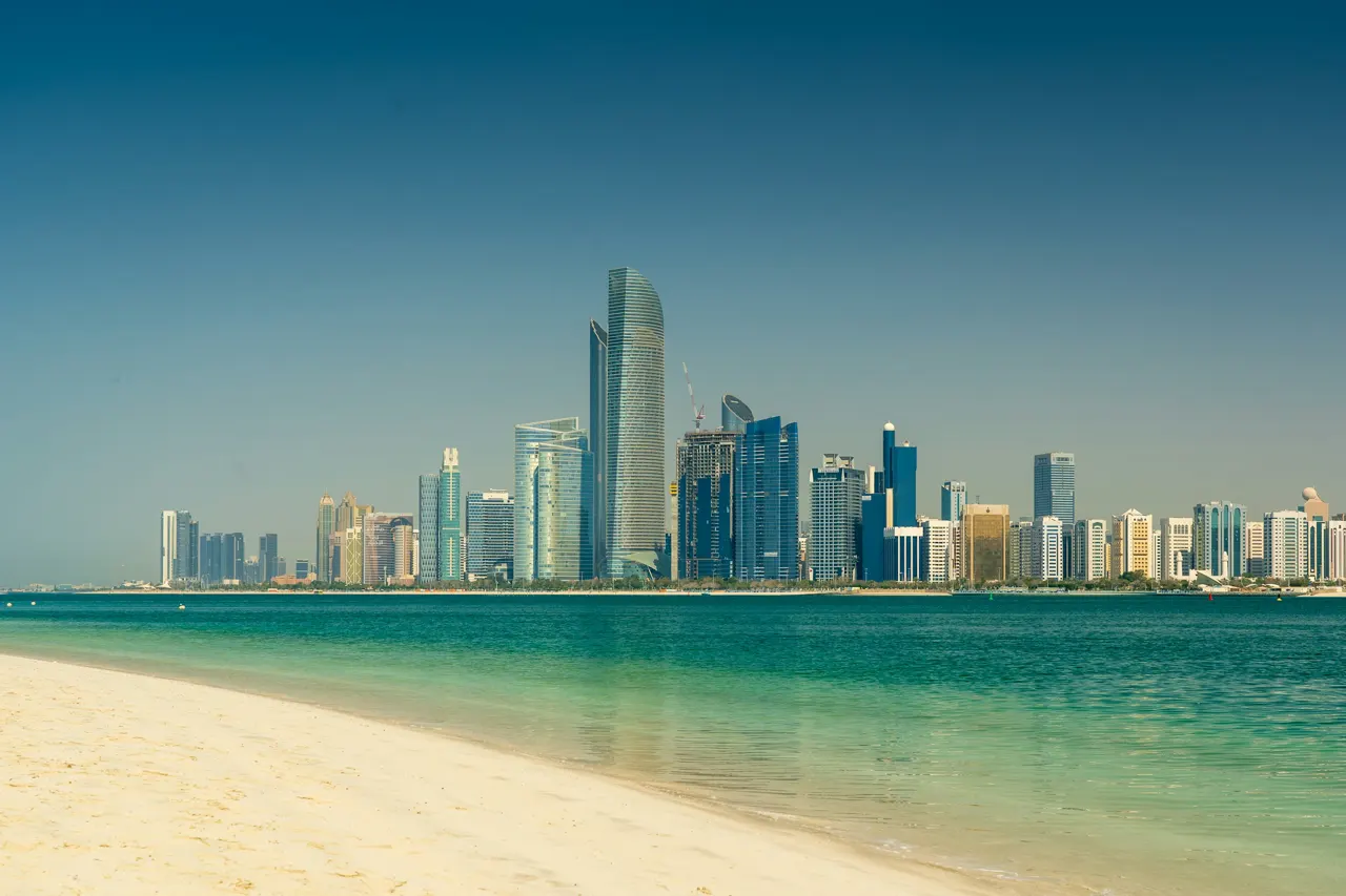 The skyscrapers making up the skyline of Abu Dhabi, UAE 