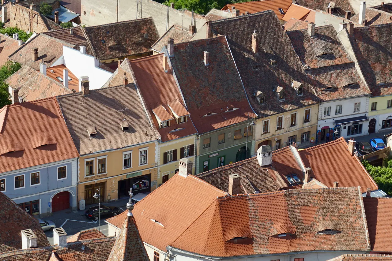 Sibiu's Houses with Eyes, as seen on Atlas Obscura's popular Romania trip