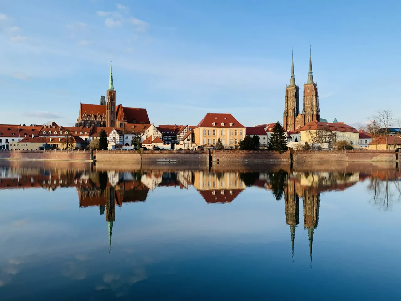 The beautiful architecture of Wroclaw, Poland, Central Europe