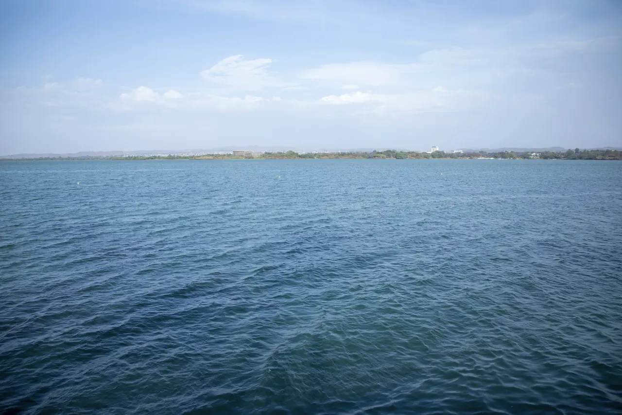 Vast blue ocean under a clear sky