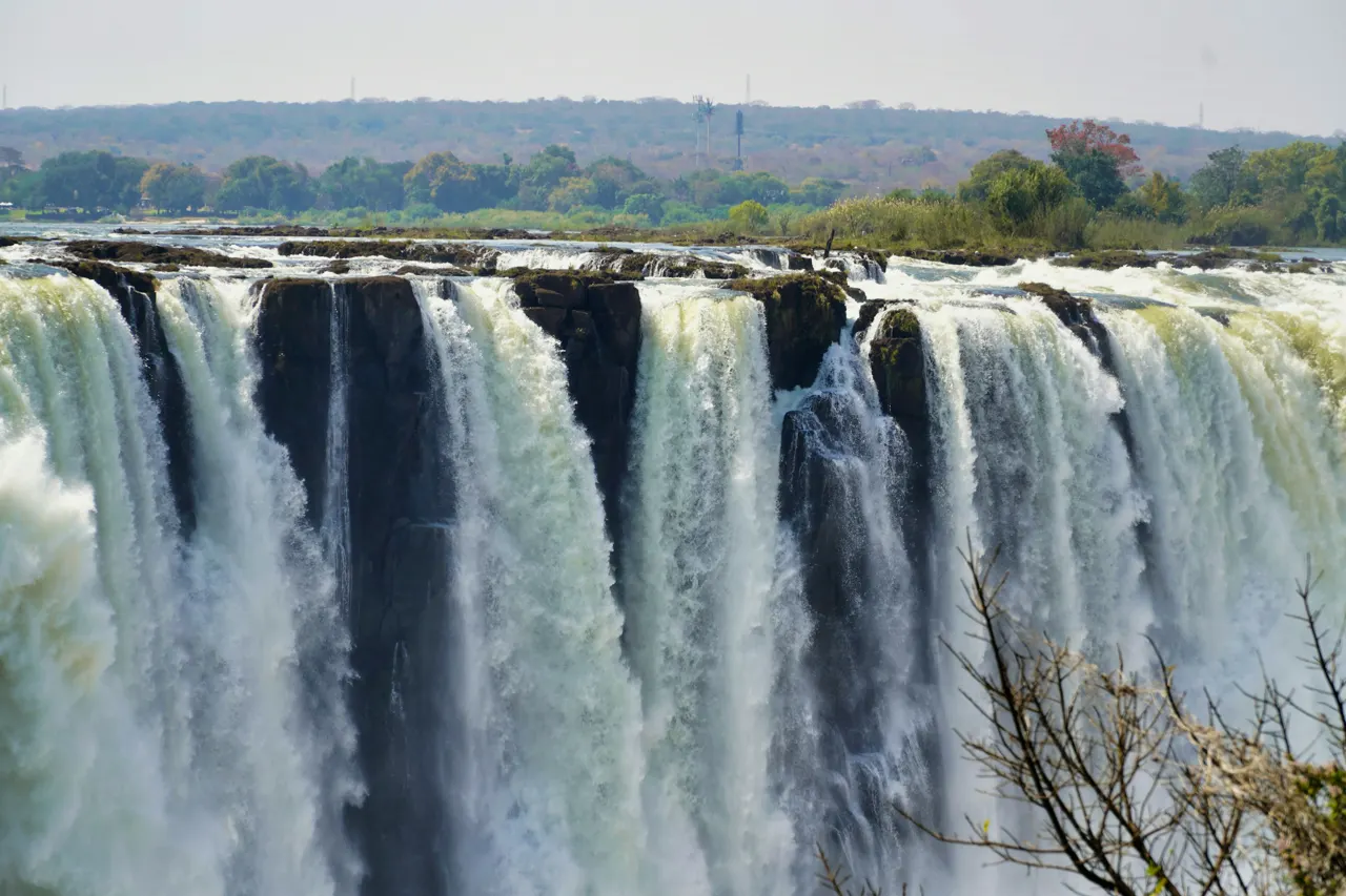 Awe-inspiring waterfalls of Victoria Falls in Zimbabwe
