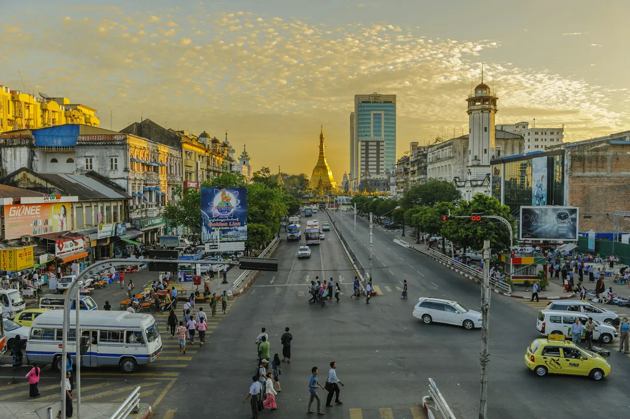 Yangon in the evening