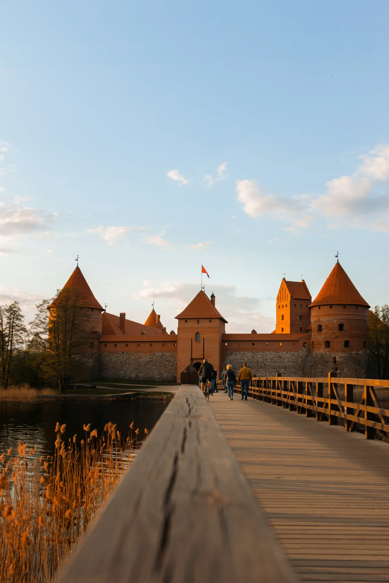 Evening near the Trakai Island Casle